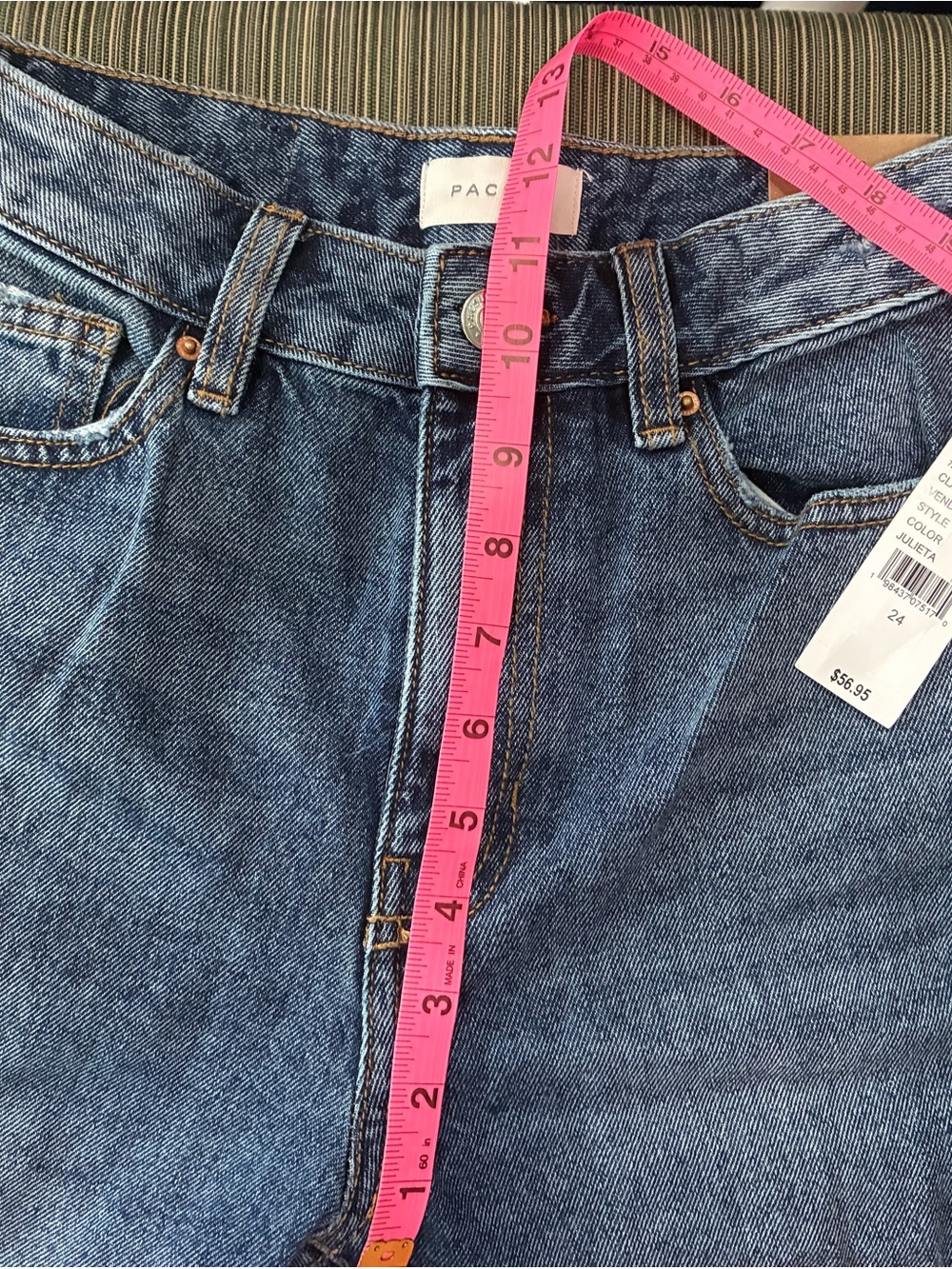 PacSun Light Blue Relaxed Boyfriend Jeans Julieta 90s 24 relaxed leg NWT - Picture 8 of 10